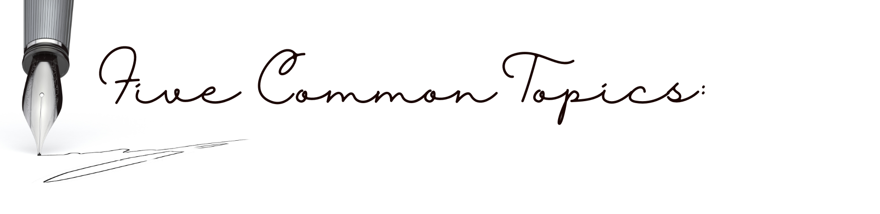 Five Common Topics Blog Header
